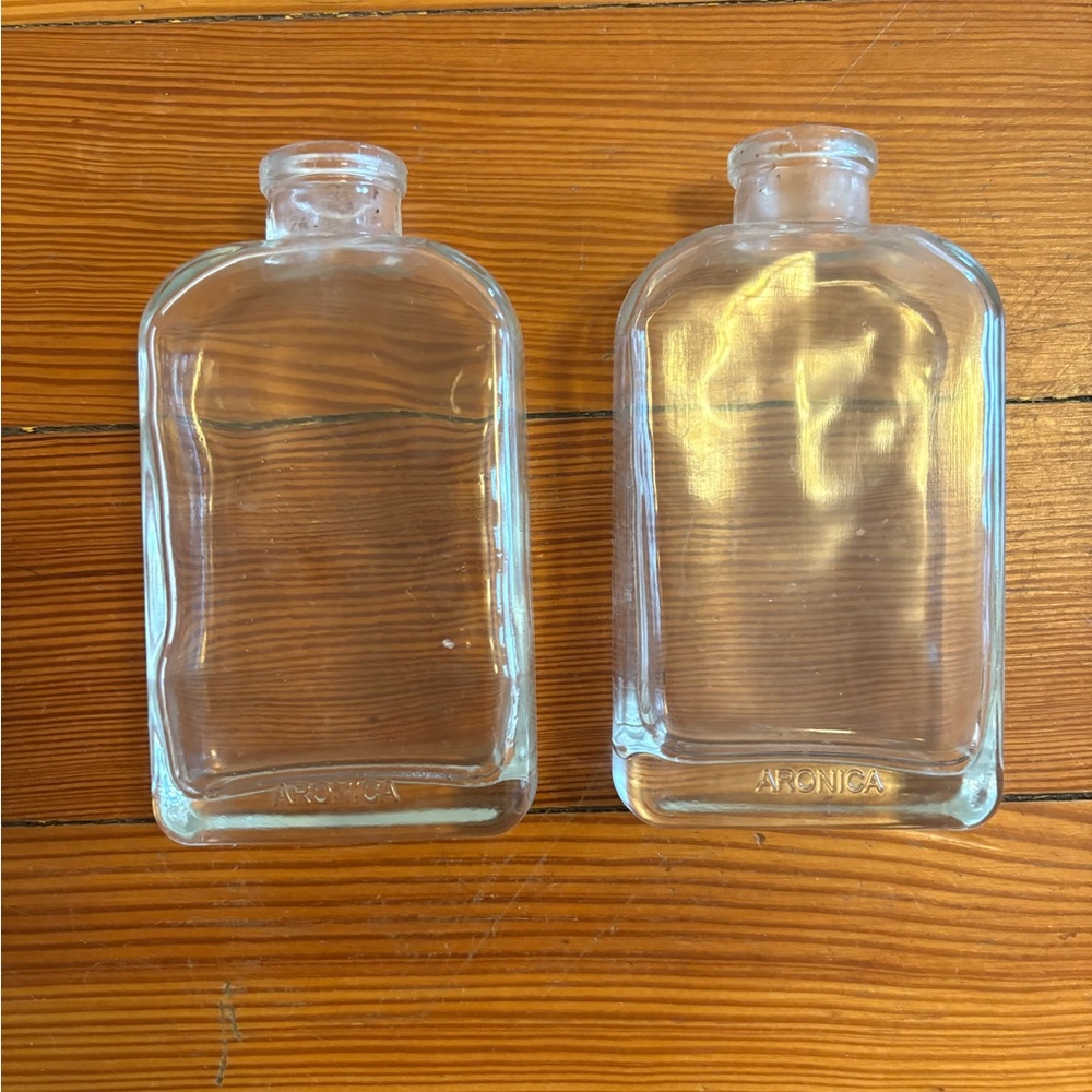 Anthropologie Clear Glass Vases